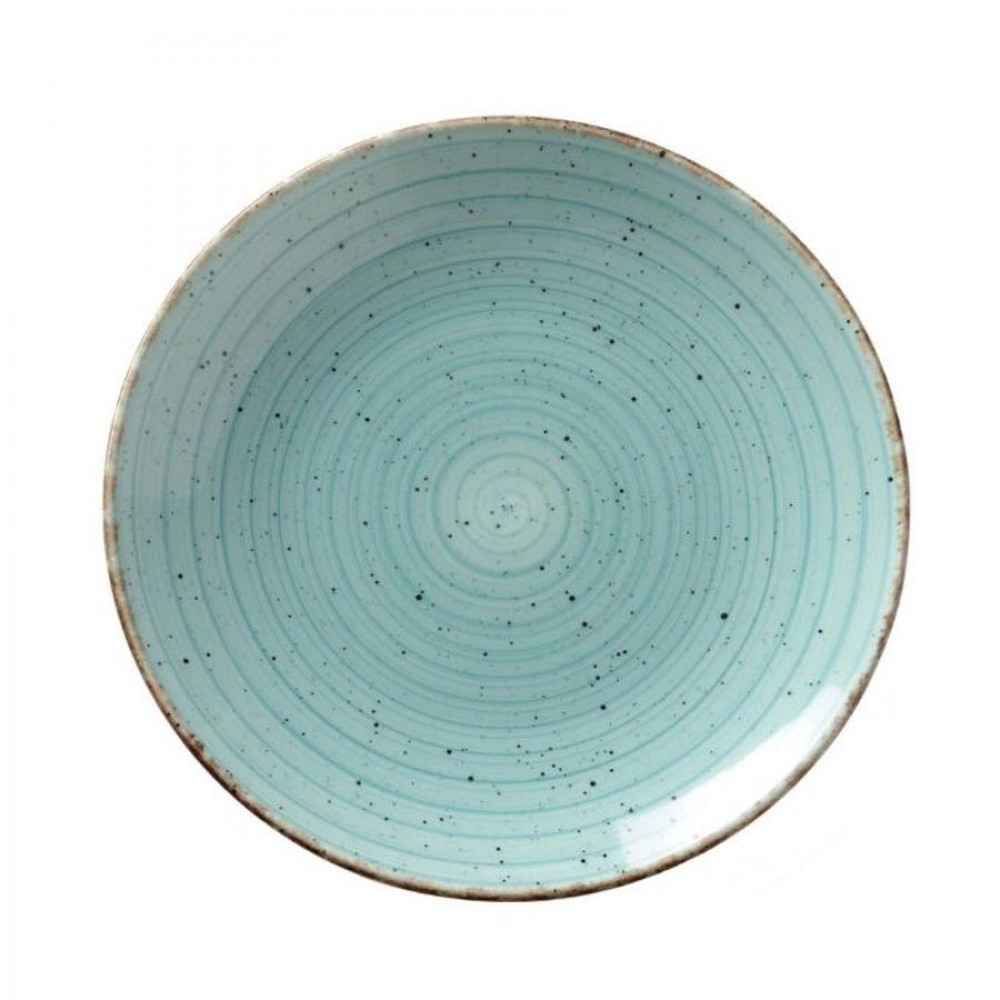Türkiz lapostányér 27 cm