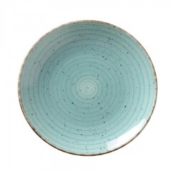Türkiz lapostányér 27 cm