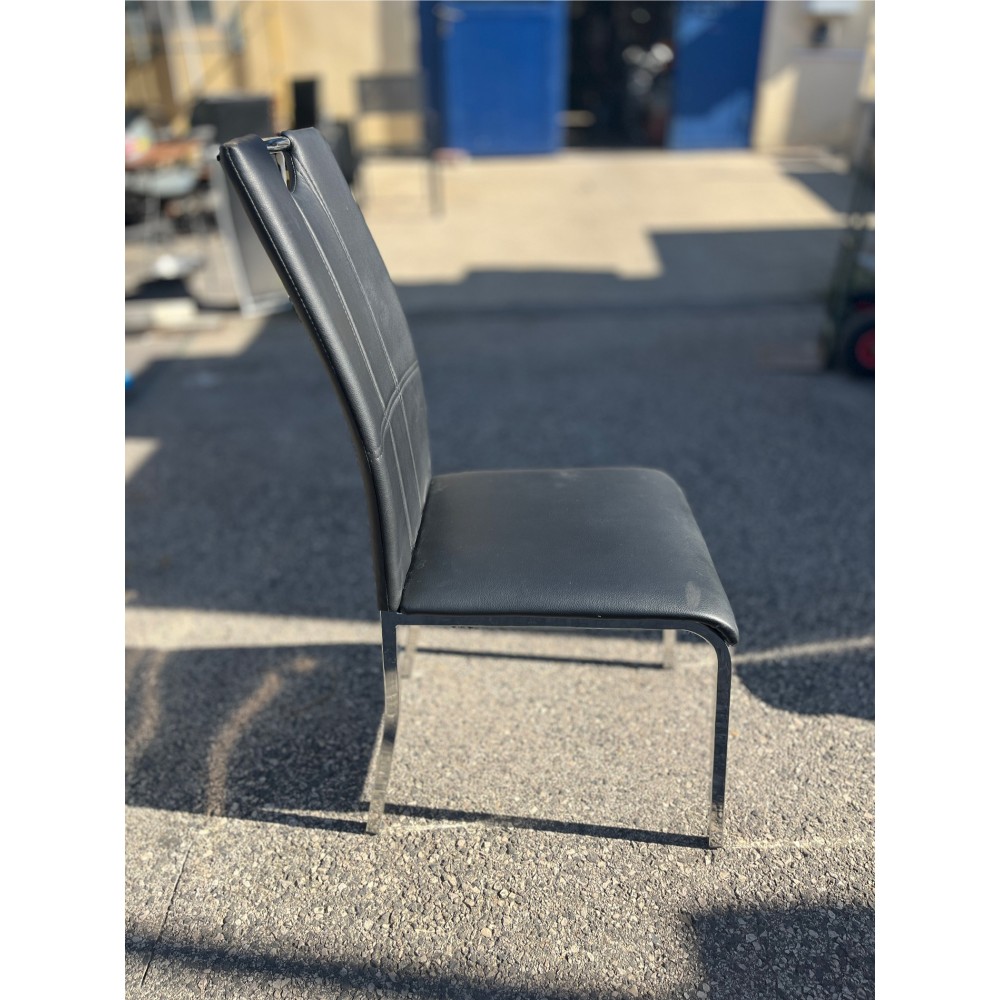 Beltéri szék, fekete műbőr