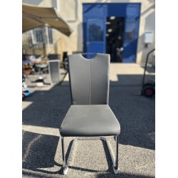 Beltéri szék, szürke műbőr