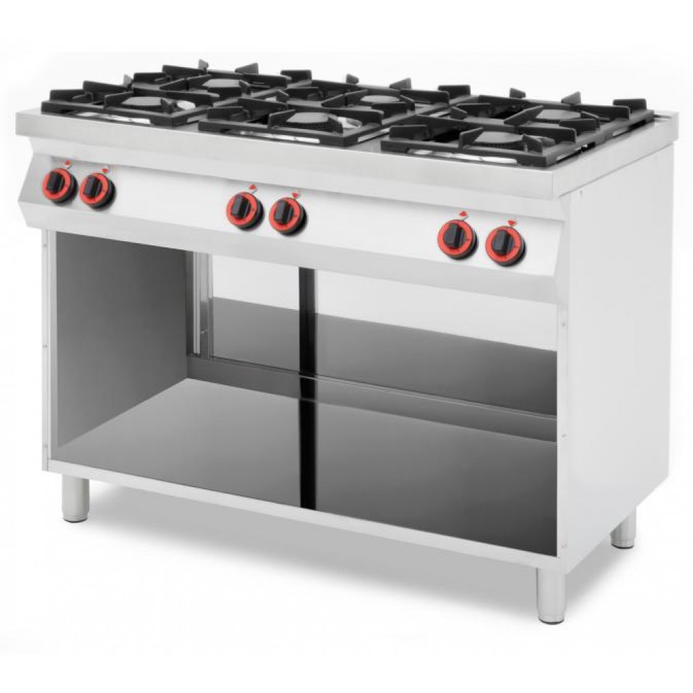 TECNOSTEEL 6 ÉGŐFEJES GÁZTŰZHELY